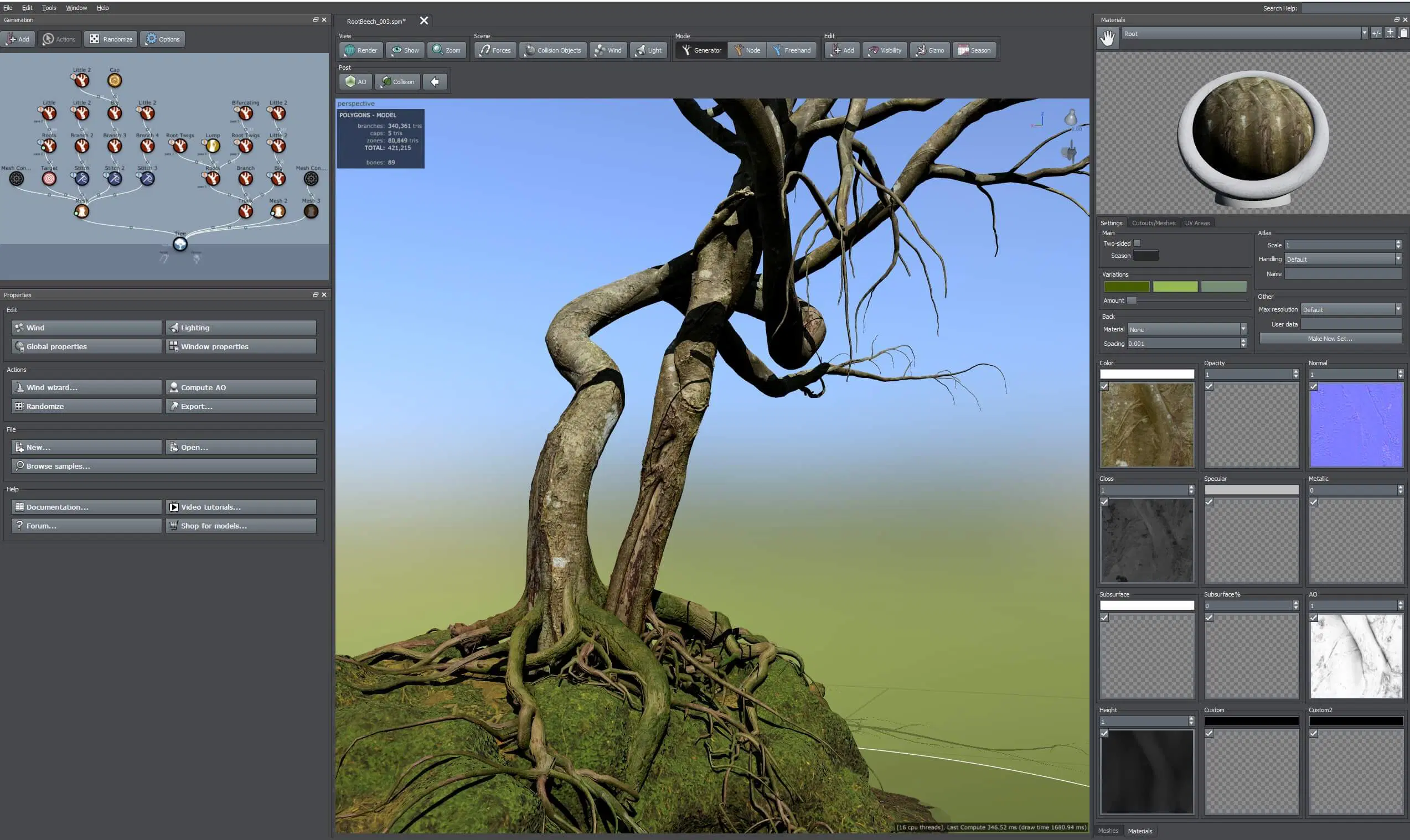 screenshot of SpeedTree for Games